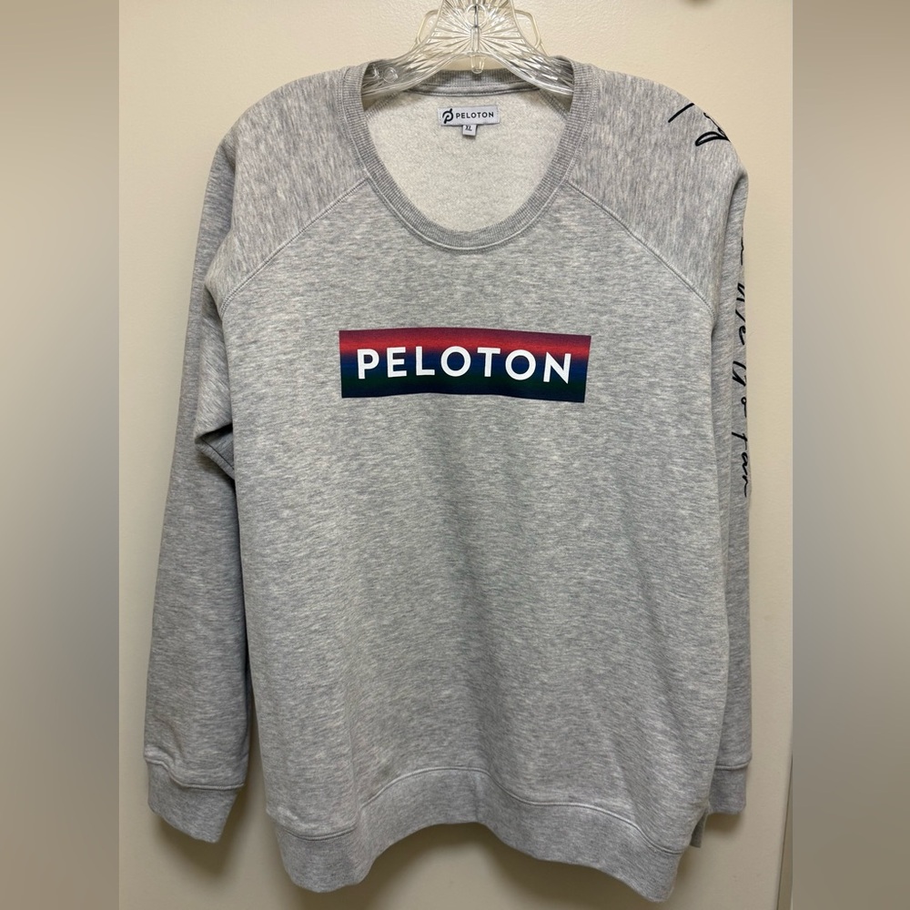 Peloton Gray Sweatshirt Together We Go Far